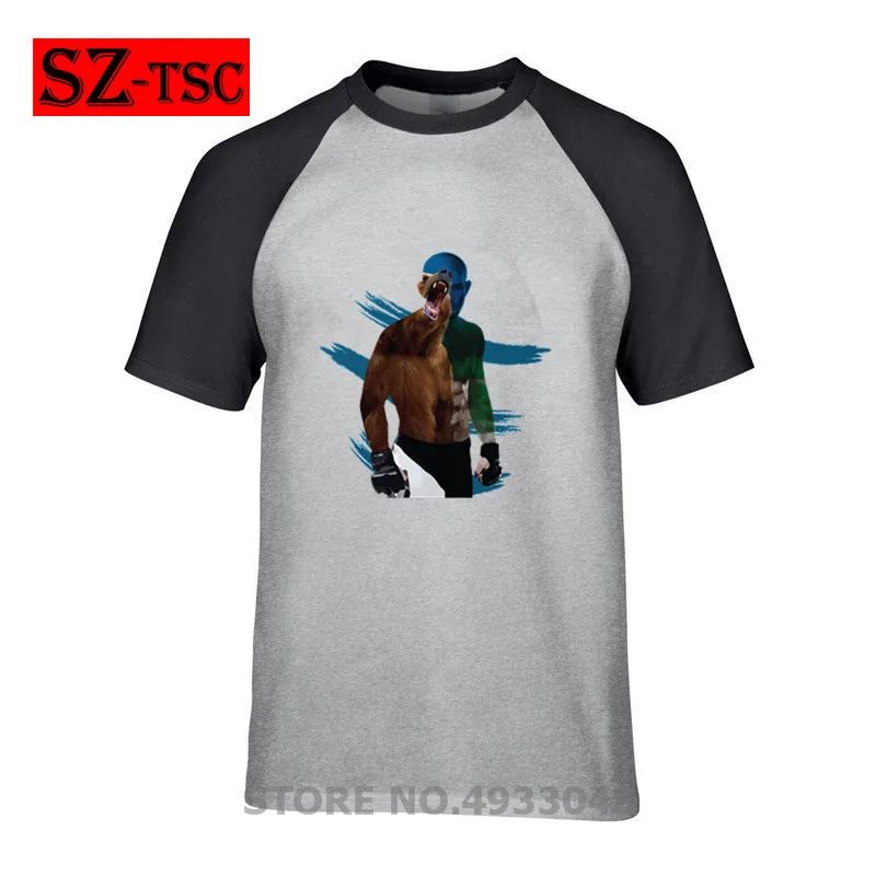 Khabib النسر Nurmagomedov-UFC MMA الوحش يتصارع الدب المطبوعة قمم مضحك التي شيرت زائد حجم الملابس أزياء الكرتون التي شيرت Khabib النسر Nurmagomedov-UFC MMA الوحش يتصارع الدب المطبوعة قمم مضحك التي شيرت زائد حجم الملابس أزياء الكرتون التي شيرت