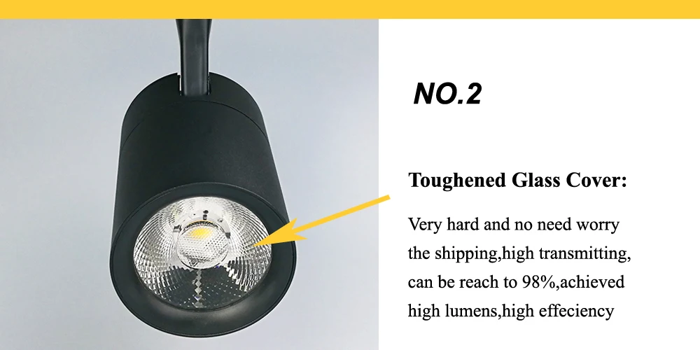 Track Lighting Rail Spotlight 30W Black White Clothing Shop Windows Showrooms Store COB Track Rail LED Track light Rail Spot (5)