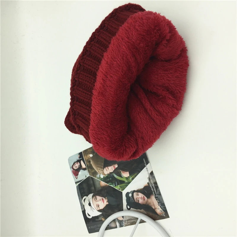 Sterbakov Новинка зимняя шапка Skullies дамы шапка модная Милая зимняя шапка девушка кошка моделирование крышка горох горошек поддержка