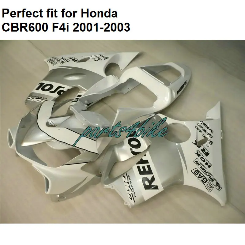 Литьевая форма обтекатель для Honda white CBR 600 F4i 2001 2002 2003 комплект обтекателей CBR600F4i 01