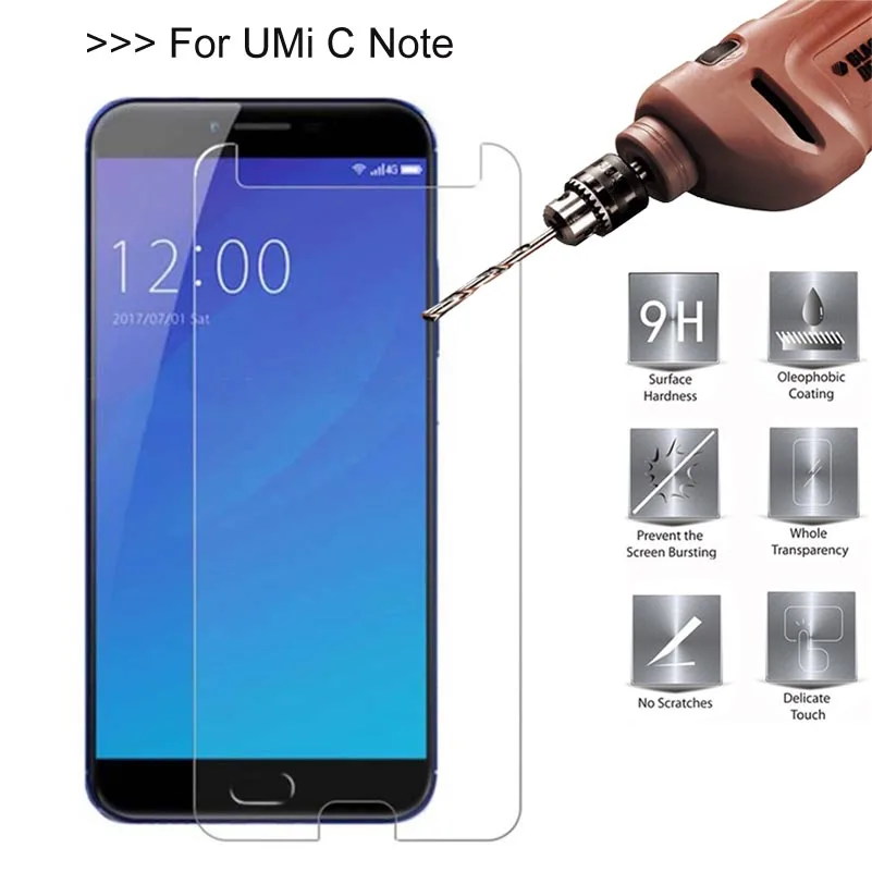 

9H 2.5D 0.26mm Tempered Glass Protector For UMIDIGI C Note 5.5 inch LED Screen Toughened Protective Film Cover For UMI C Note