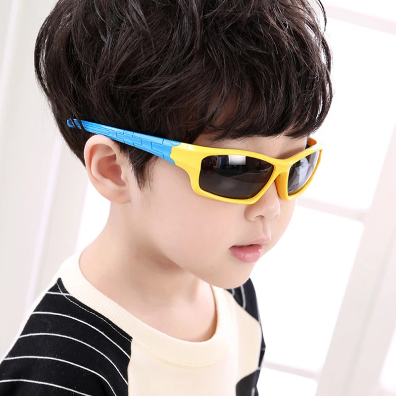 Новые детские солнцезащитные очки поляризованные линзы ребенок, Очки мальчики силиконовые TR90 гибкие рамки детские солнцезащитные очки