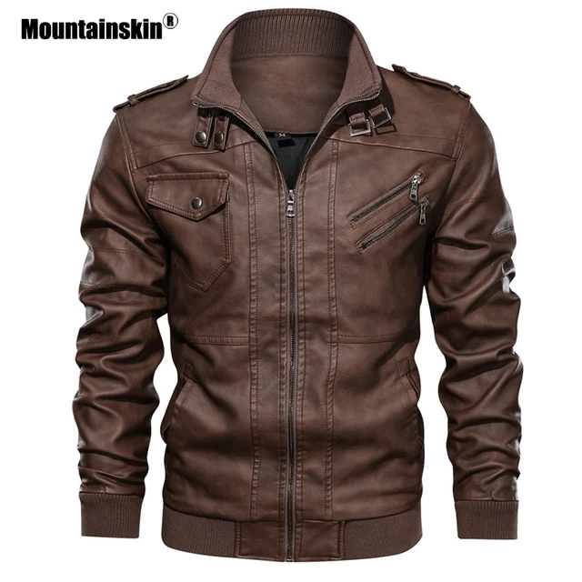 Chaqueta Biker Hombre Imitación Cuero - Men's Leather Jackets Autumn Men  Coats - Aliexpress
