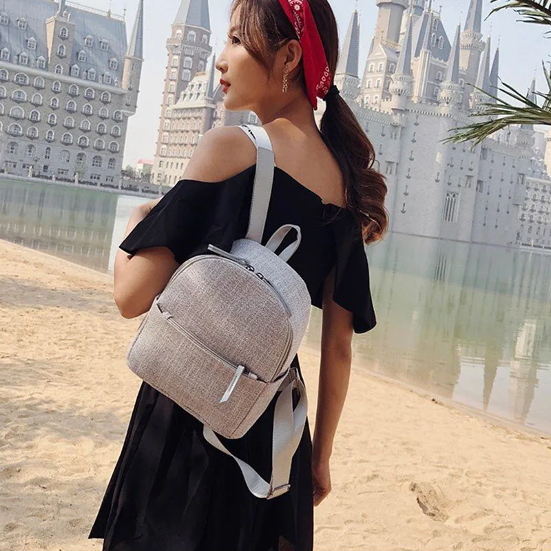 New Women Fahsion Canvas Backpacks Student Travel Female Casual Shoulder Bags Lady Weave Mochila Holiday Knit Back Pack BP3015 (20)