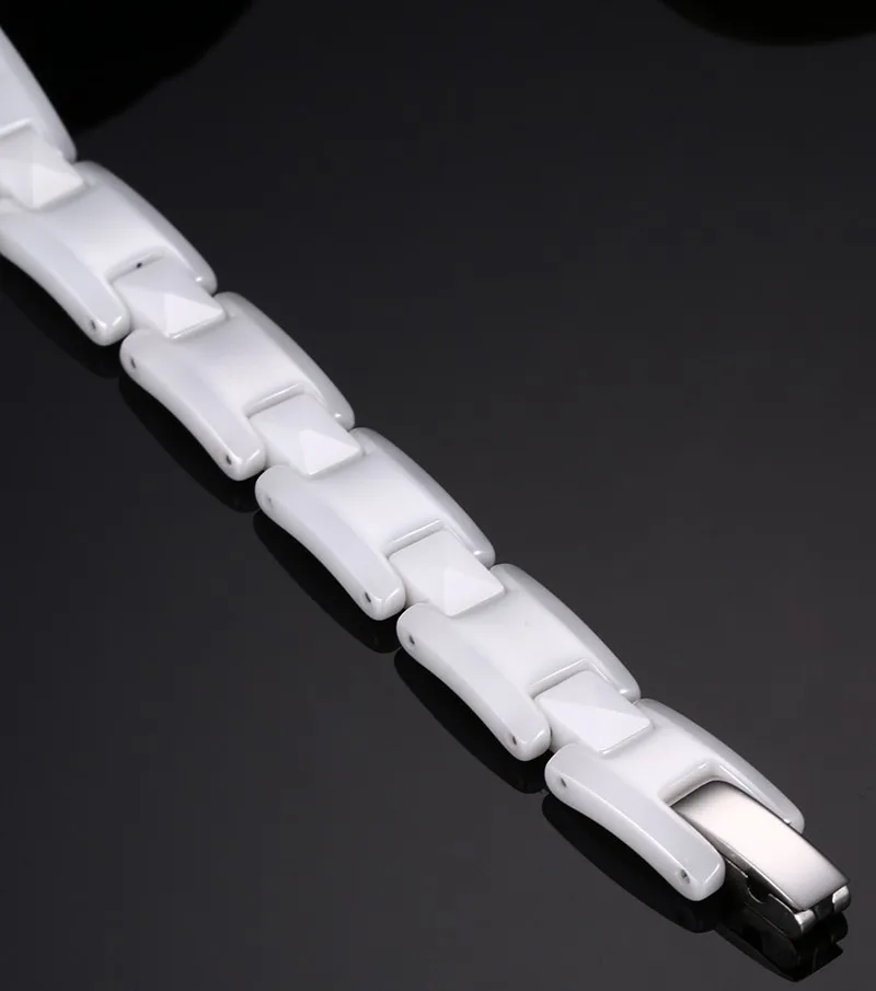 SIZZZ простой Магнитный тренд керамический черный камень белый браслет и браслеты для мужчин