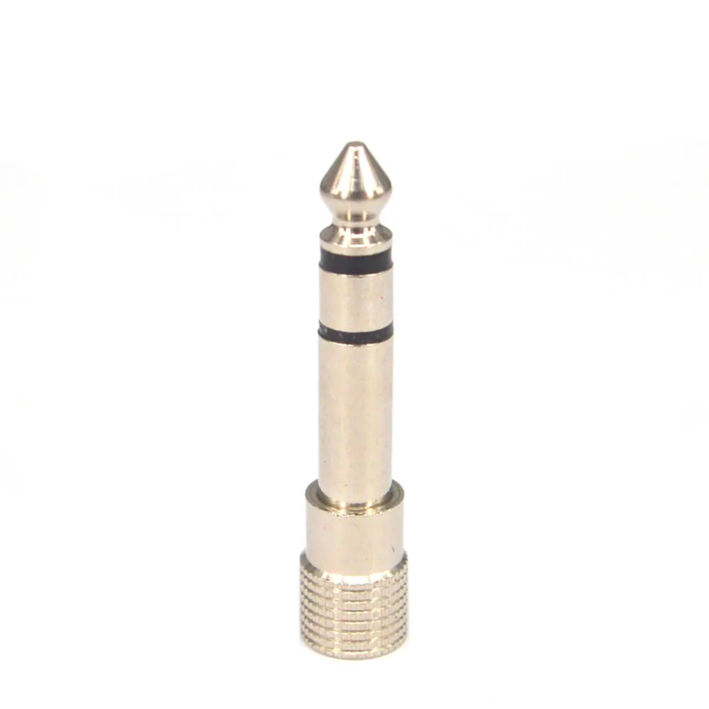 

10 Pieces 6.35mm Male to 3.5mm Female Nickel Plated Headphone Stereo Audio Jack Adapter Earphone Plug