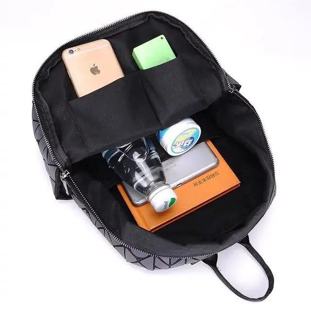 Светящиеся рюкзаки, женский геометрический рюкзак для ноутбука, мужской рюкзак через плечо, школьный голографический рюкзак, Женский школьный рюкзак
