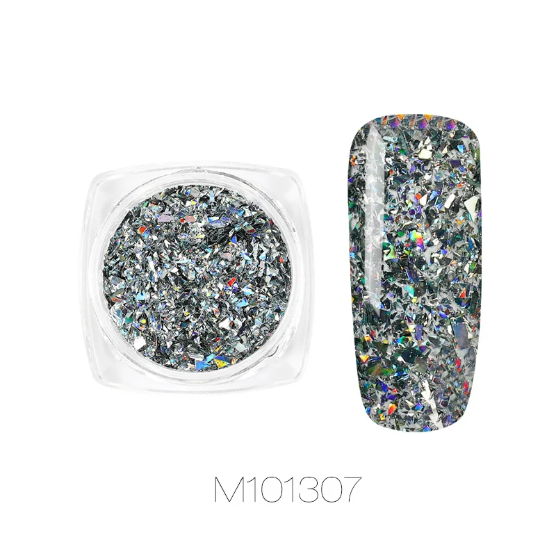ROSALIND Блестки для ногтей хромированная пудра для ногтей Тонкий голографический блестящий для ногтей для гель-лака пигмент пыль зеркало для маникюра - Цвет: M101307