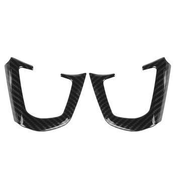 

Carbon Fiber Styling Steering Wheel Buttons Frame Cover Trim Car Accessories Decoration Sequins For BMW 5 Series G30 2017-2018