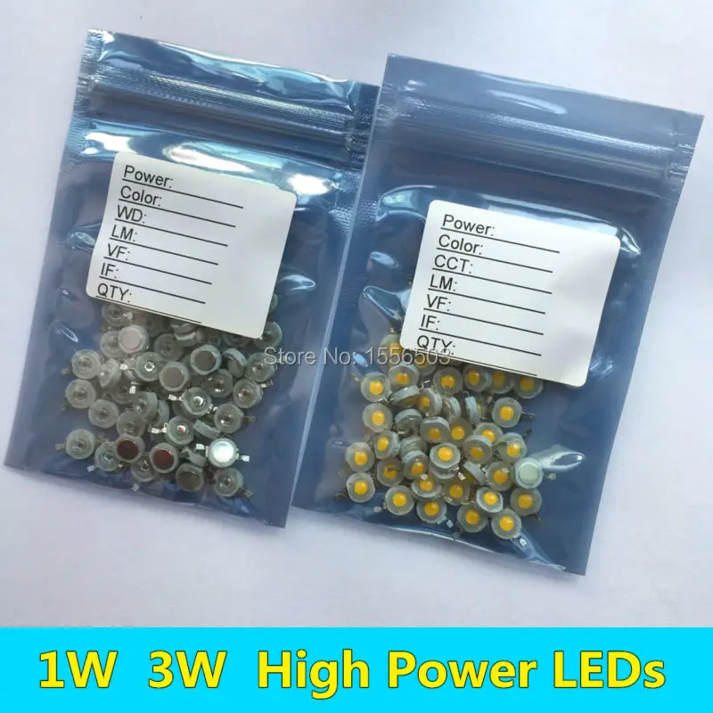 10 PCS 1W 3W Red Yellow Deep Red Orange High Power LEDs Diode Chip Wavelength 620nm 630nm 660nm 590nm for LED Grow Lamp Lighting