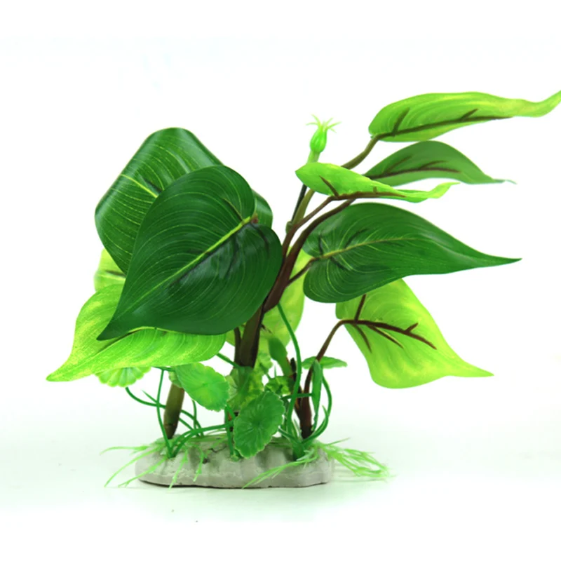 2 pcs Aquarium Fish Tank Decoration Ornament 20cm Artificial Plastic