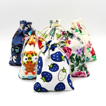 

Free Shipping Colorful Canvas Drawstring Bags 10pcs/lot 10x14cm Jewelry Packaging Pouches for Sweet Gifts Candy Beads Storage