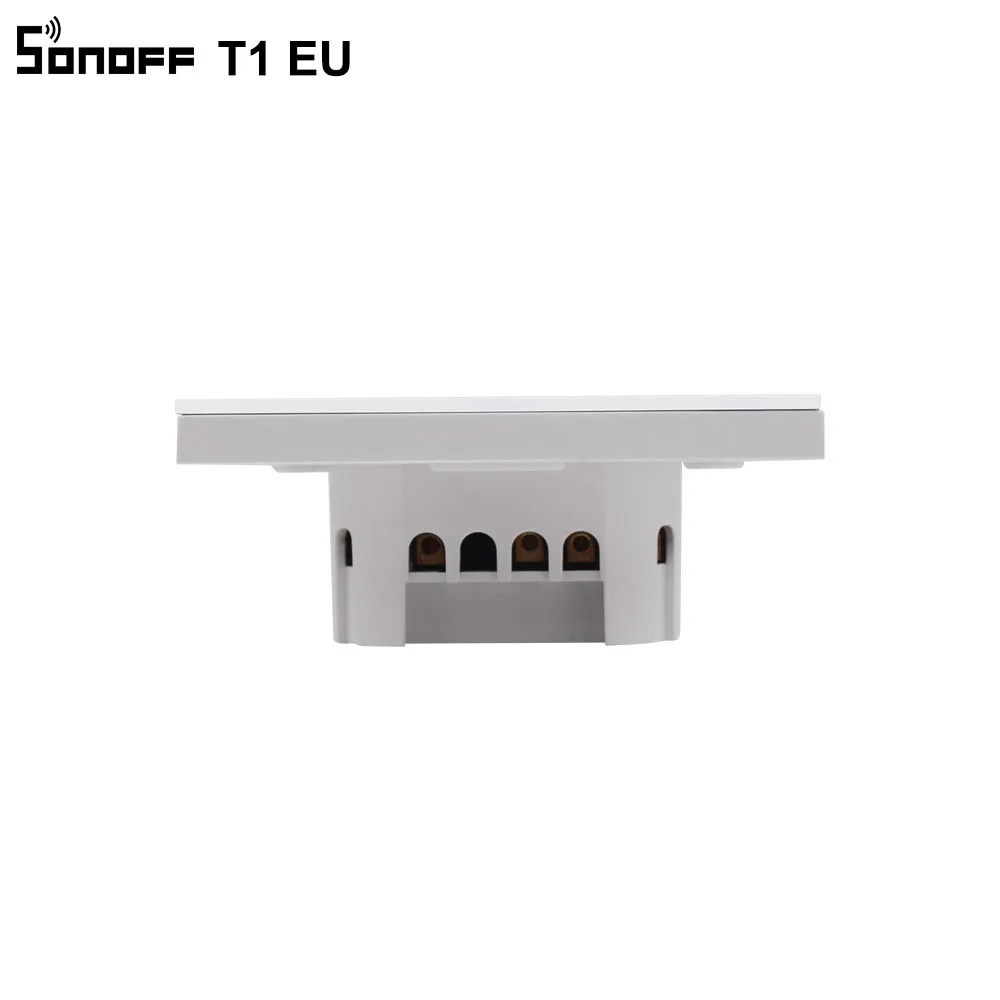 Sonoff T1 ЕС умный Wifi настенный сенсорный светильник-переключатель 1 комплект 2 банда сенсорный/WiFi/433 RF/APP пульт дистанционного управления Умный дом работа с Alexa