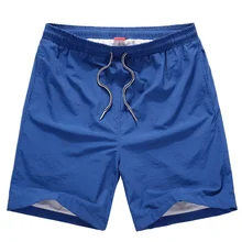 Небесно-Голубой цвет Мужские шорты полиэстер бренд пляжные бермуды Masculina удобные мягкие дышащии эластичные для талии повседневные свободные