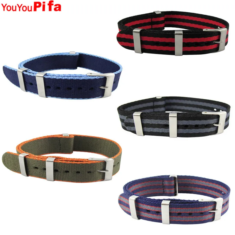 

Hight Quality Nato Style Nylon 20mm 22mm Watchband James Bond 007 Military Casual Watch Strap Waterproof Army Sport Watch Band