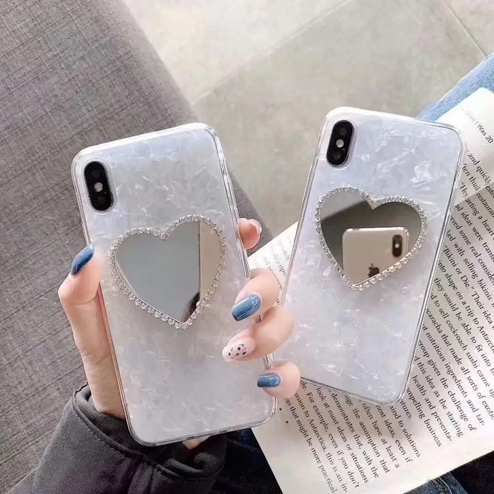 Зеркальный мраморный чехол для телефона iphone X Xs max XR 7 8 plus мягкий силиконовый из