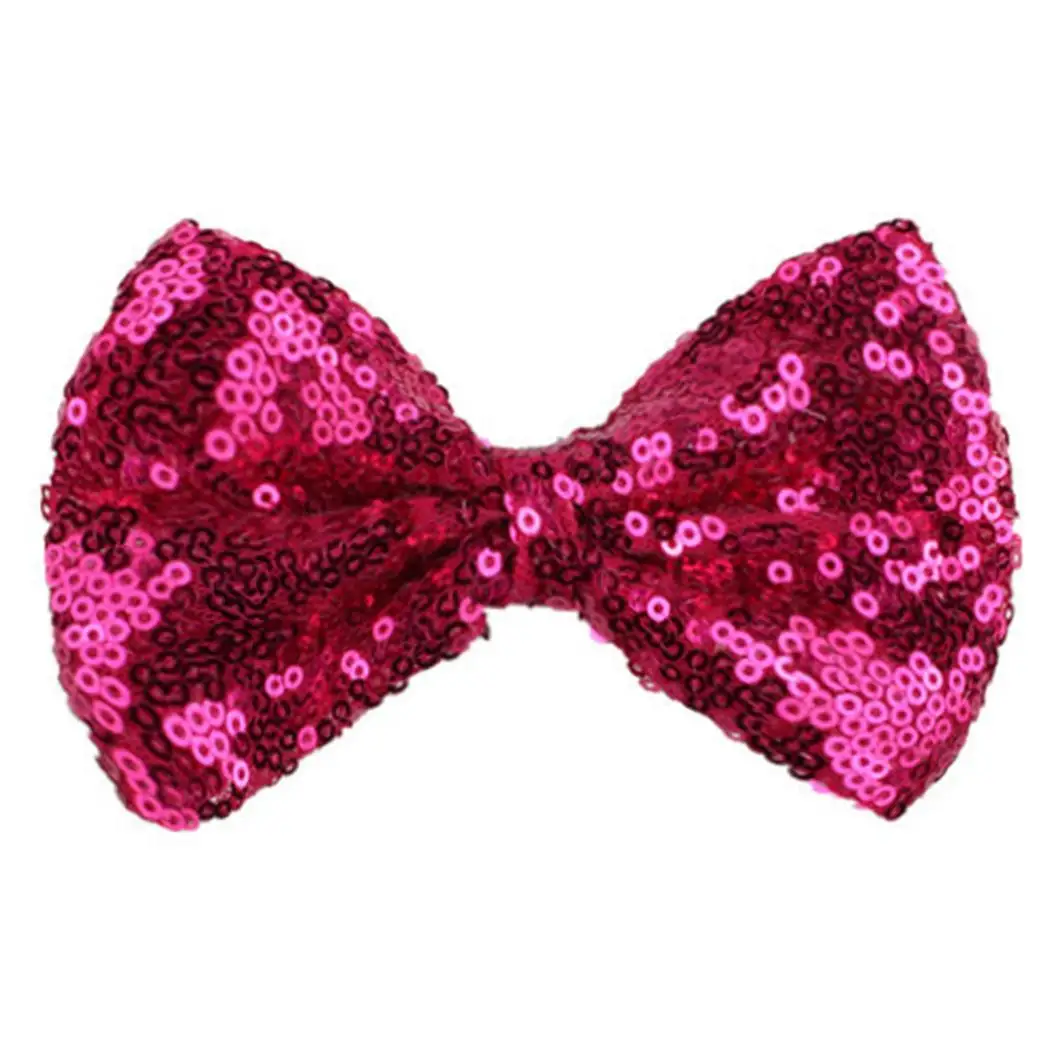 

Girls Cute Solid Sequins Bow Hair 11cm/4.3inch 7.5cm/3inch Casual Clip Bow, Shape Daily Hair Accessories