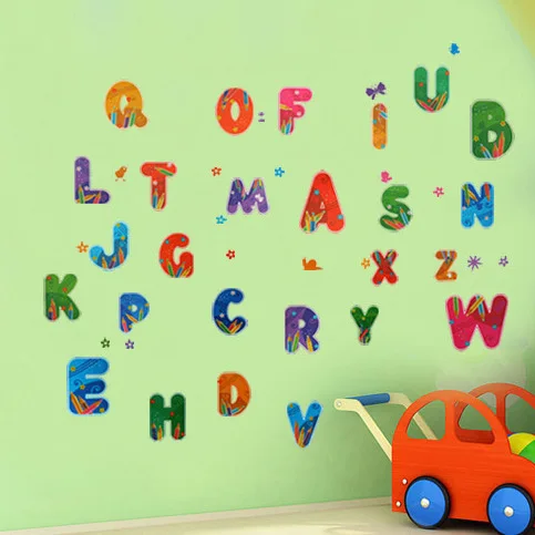 English Alphabet Decal Children S Bedroom Clroom Decoration English Alphabet Decal Children S Bedroom Clroom Decoration Sticker Cartoon Kids Color Pvc Art Room Decor Wall In Stickers From Home