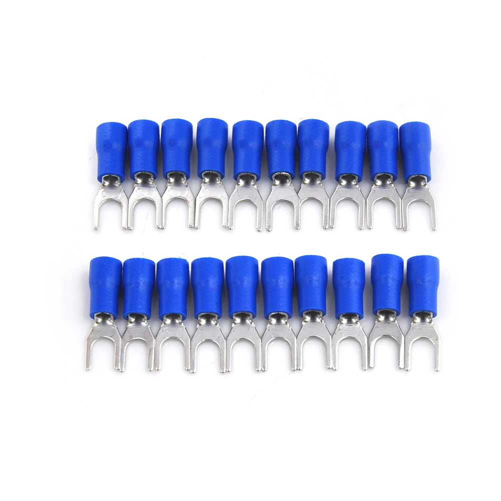

20 pcs 4mm Wholesale 20 Red Insulated Fork Spade Wire Connector Electrical Crimp Terminal
