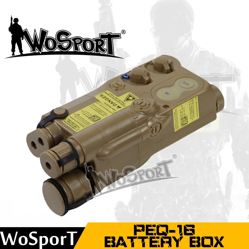 

WoSporT Tactical PEQ-16 Battery Case Box Airsoft Hunting Equipment for Tactical Gear Use Paintball