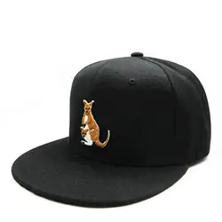 LDSLYJR Кенгуру Животных вышивка хлопок бейсбольная кепка хип-хоп бейсболка с возможностью регулировки размера шляпы для мужчин и женщин 191