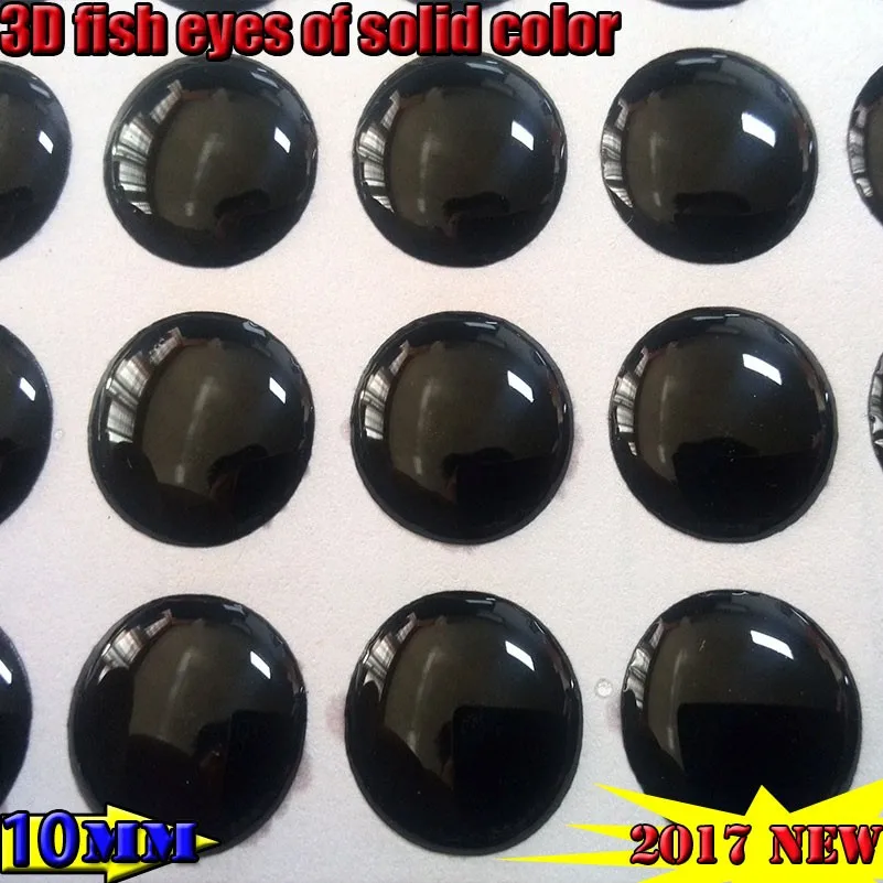 800 Горячие искусственные 3d рыболовные приманки глаза рыбий глаз Количество: шт./лот 4mm5mm6mm8mm10mm сплошной цвет: черный