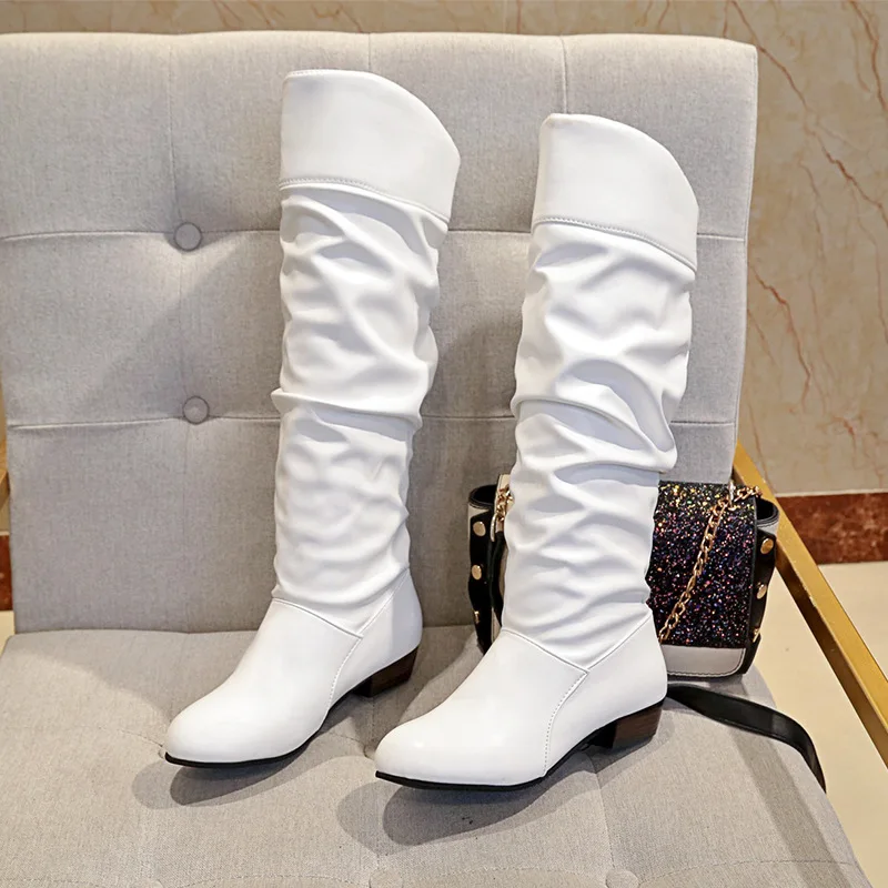 Size35 43 Модные женские ботинки весенние Botas эластичные сапоги из искусственной