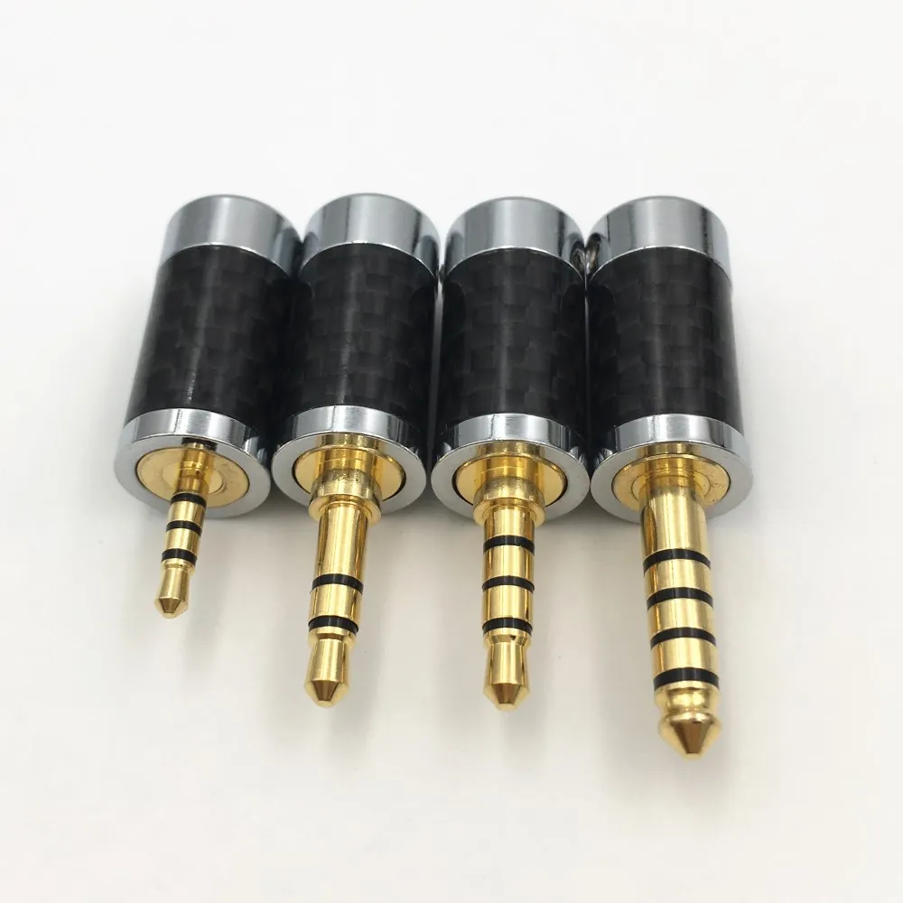 100pcs Hifi Copper Non Magnetic 2.5mm / 3.5mm / 4.4mm 3 4 5 Pole Jack Fiber Earphone Audio Plug Diy - Connectors - AliExpress