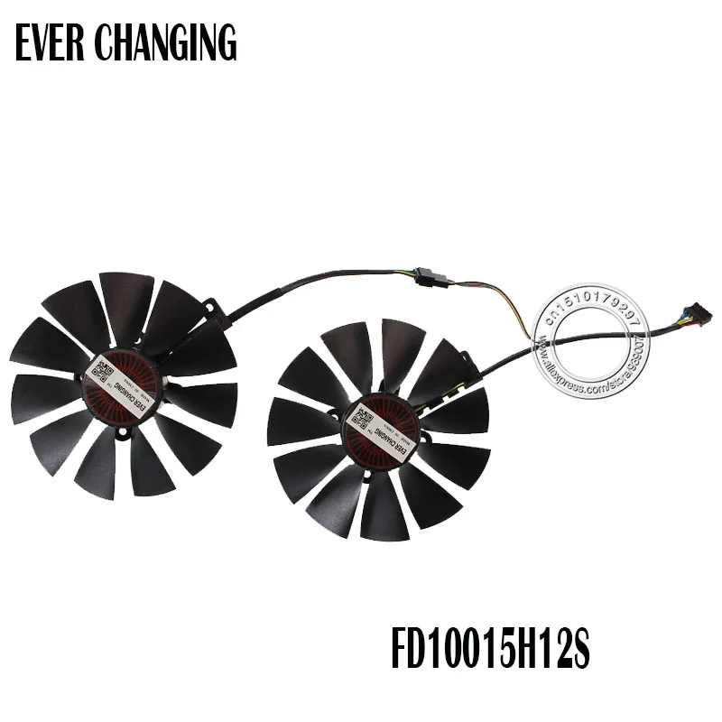 95mm Original ASUS STRIX GTX970 R9 380 Dual Fan 5Pin FD10015H12S 12V 0.55A