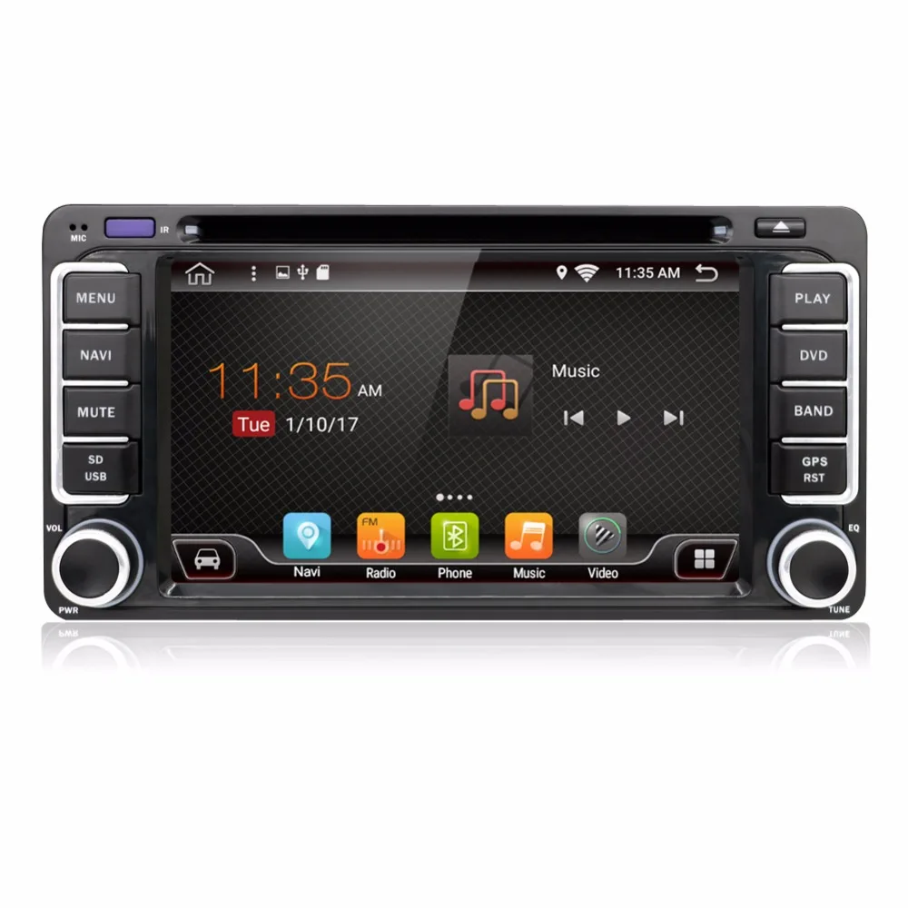 

KLYDE Android 8.1 8 Core Car Radio For 6.2" 2 Din TOYOTA RAV4 FJ CRUISER HIACE IELAS 1024*600 Car Multimedia Player