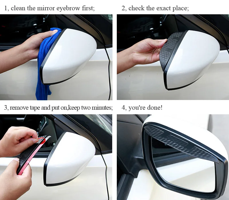 SNCN 2 шт., Автомобильное зеркало заднего вида, покрытие для бровей, защита от дождя, защита от снега, декоративные аксессуары для Honda Jazz Fit