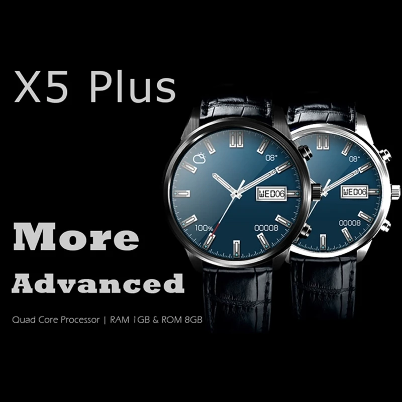  3G smart phone watch Android 5.1 MTK6580 1G RAM 8G ROM 1.39'' OLED screen Email GPS WIFI heart rate