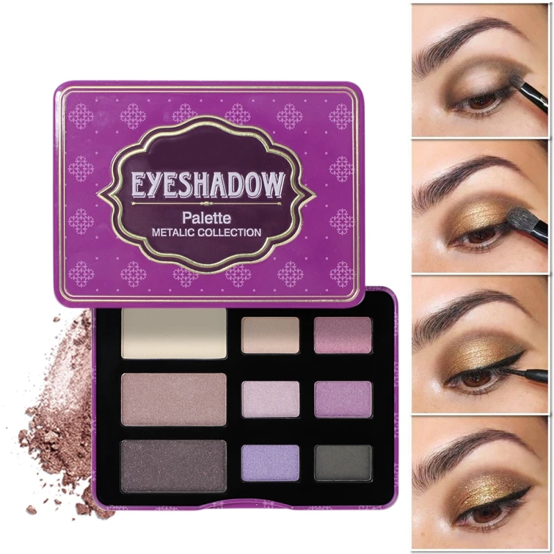 9 Colors Eyeshadow Palette Metalic Collection Palette Eyeshadow Matte