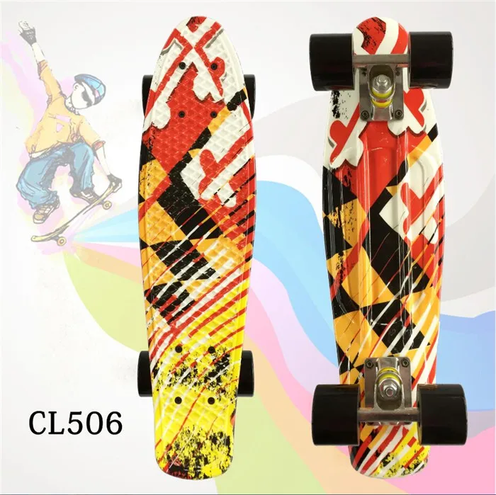 Мини-скейтборд круизер светодиодный светильник четырехколесный Скейтборд Доска для взрослых и детей настольная доска для скейтборда - Цвет: CL506