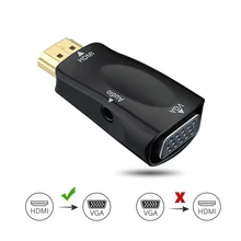 1080P HDMI Male to VGA Female Adapter Video Converter with Audio Output N3 Black цена 1080P HDMI Male to VGA Female Adapter Video Converter with Audio Output N3 Black цены онлайн
