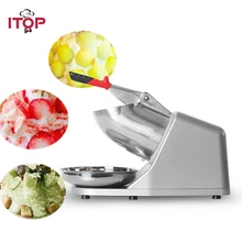ITOP Electric Ice Crusher, Ice Shaver Machine, Snow Cone Maker, Shaved Ice Machine, 110V/220V/240V UL/UK/EU plug automatic electric taiwanese shaved ice maker kakigori machine