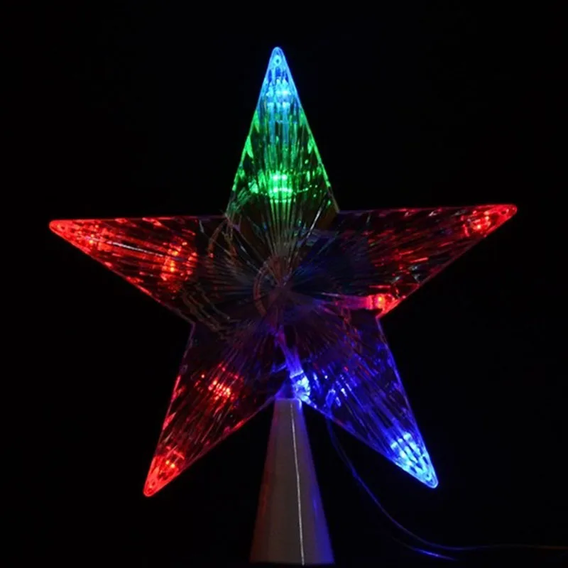 Cute Light Up Toys Large Christmas Tree Topper Star Lights Lamp Multi