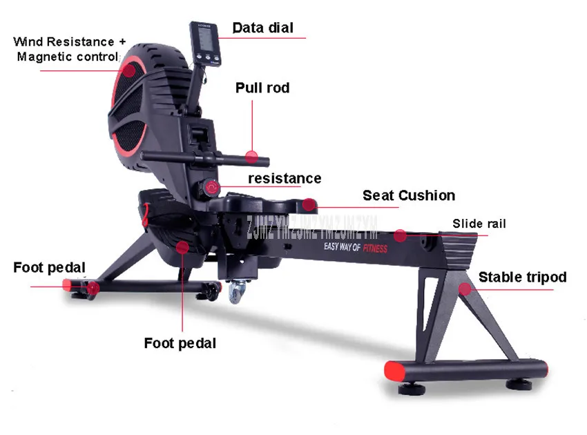 R318 высокое качество гребная машина гимназия коммерческий ветер неохоту прокатки машина Крытый Тренажерный Зал домашние упражнения фитнес оборудование