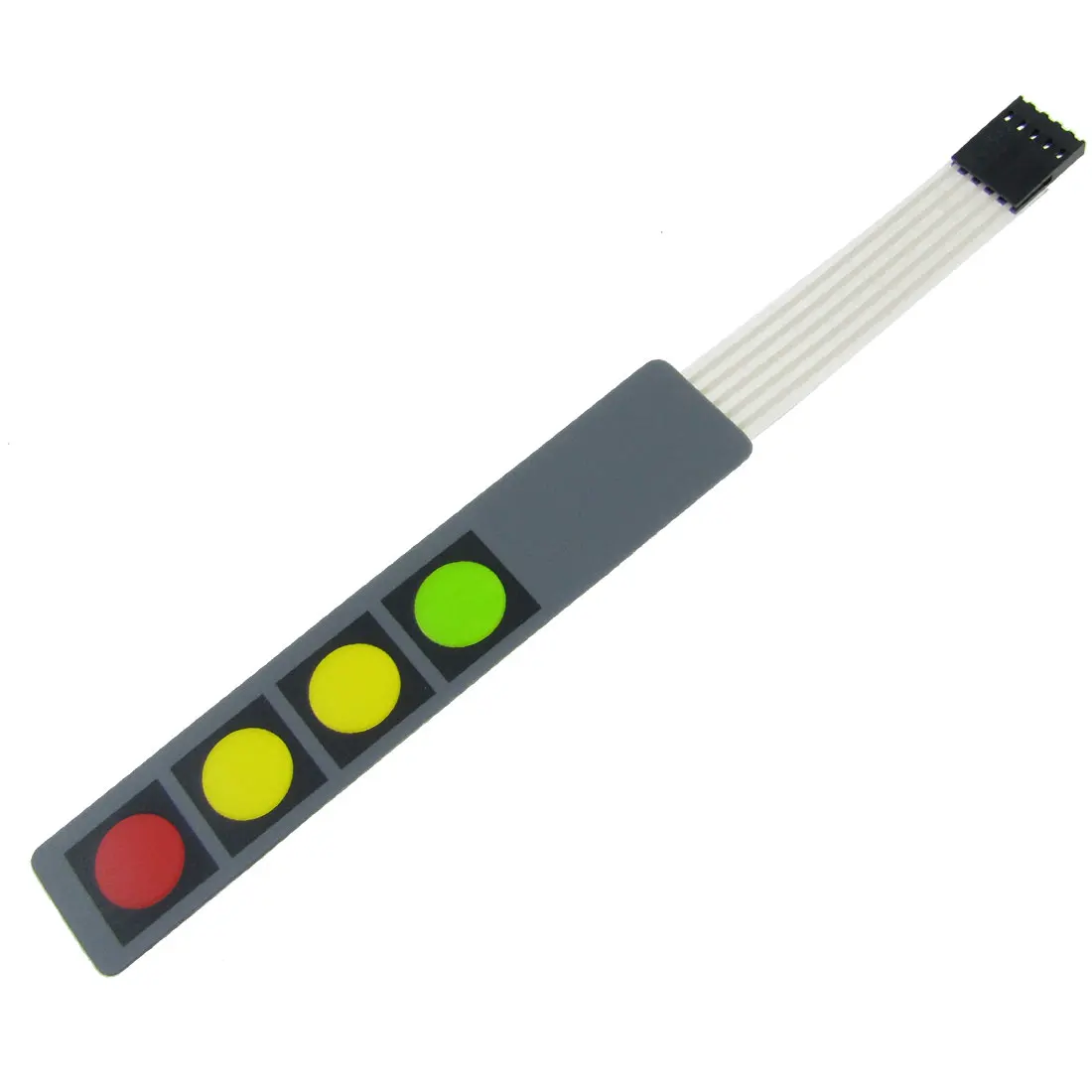 

UXCELL 12V 1X4 4 Key Matrix Diy Flat Membrane Switch Control Keypad 107X20x0.8Mm