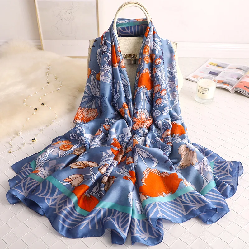 

Floral Scarf Sunscreen for Ladies Women Summer Scarves Large Long Shawls Wraps 180*90cm