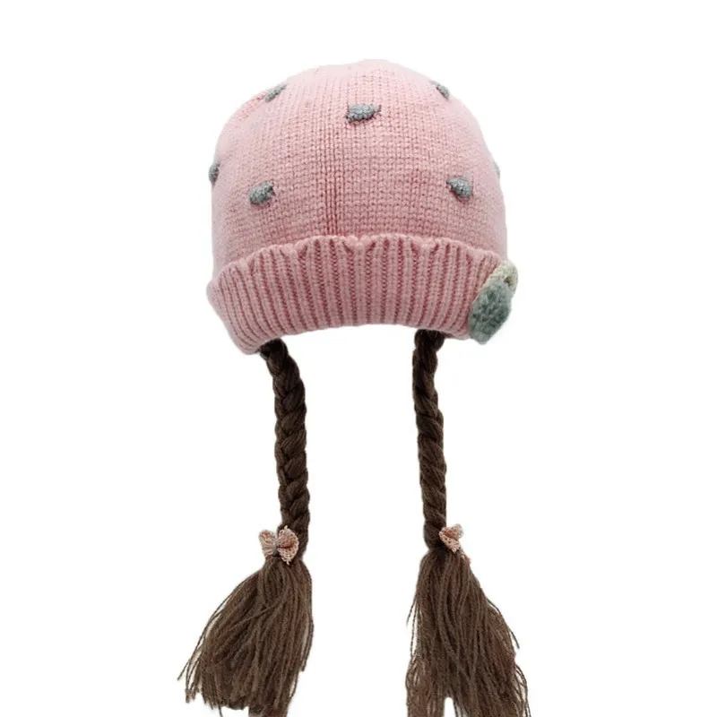 Cute Winter Hats Girls Lovely Baby Hat Newborn Knitted Beanie Cap Kids