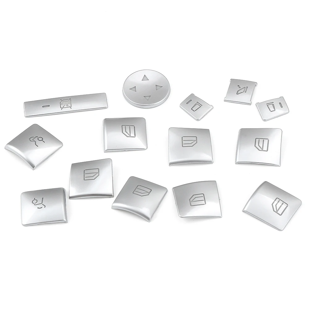 

Chrome Car Window Lift Switch Button Cover For Mercedes Benz A/B/C(W204)/E(W212)/GLA /CLA/ GLK/ GL/ ML/ GLE-class Accessories