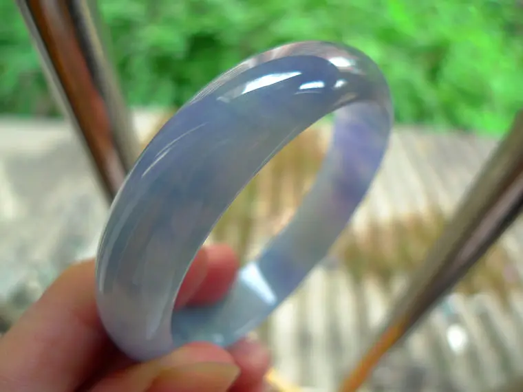 

56mm-60mm/Natural carved violetpurple bracelet/appraisal certificate