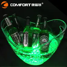 8l панели светодиодные Ice Вёдра акрил зарядки цвет световой перезаряжаемый светодиодный лед Вёдра шампанское ведро для баров украшения