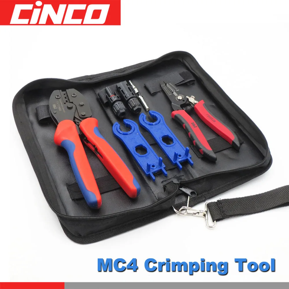 

Crimping tool Cutting Extend cable MC4 Connector MC4 T series Branch Solar Panel 30A 1000V for PV cable 2.5/4/6mm Spanner