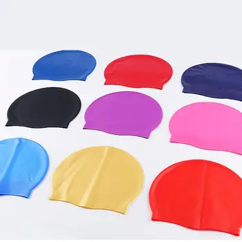 

Protect Ears Long Hair Sports Siwm Pool Swimming Cap Hat Kids Boy Girl Sporty Ultrathin Children Bathing Caps Soft Silicone