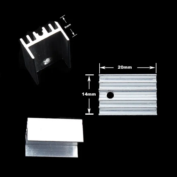 Новинка, 10 шт./лот, аксессуары для охлаждения компьютера, теплоотвод с винтовым комплектом, 15*20 мм для до-220 теплоотвода