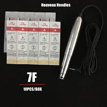 Горячая 600D-G макияж для бровей Перманентная Татуировка иглы для бровей Иглы для губ 7F 10 шт для Nouveau тату машина