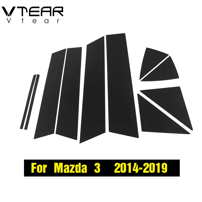 Vtear для Mazda 3 Аксессуары Автомобильное окно B C наклейка на столб отделочная пленка