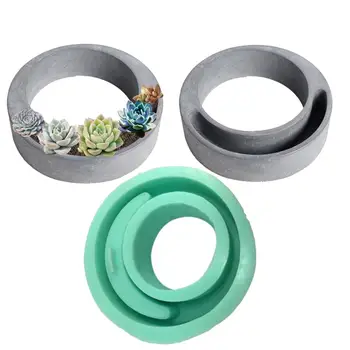 

Hollow Shaped Cement Flowerpot Moulds Home Decoration Concrete Planter Pellet Silicone Mold DIY Handmade Plant Pot Craft Supply